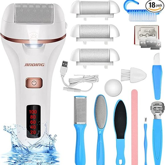 Jinding Rechargeable Electric Callus Remover with Accessories - Picture 1 of 13